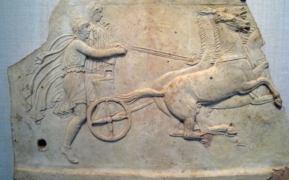 Image of Pelops on a chariot