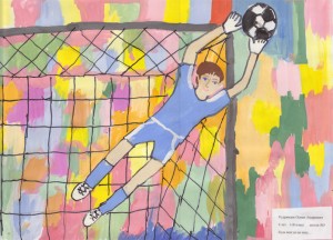 Children's drawings on sports